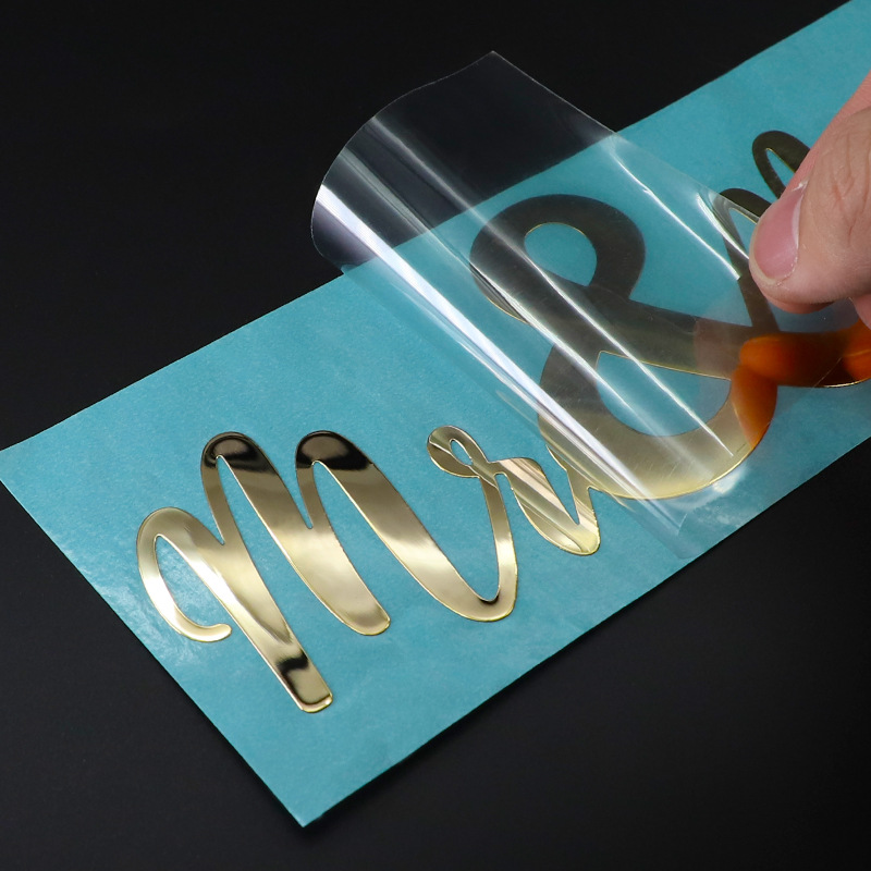 3D Printing Logo - 3D Ouro e Prata Transferência Adesivos,