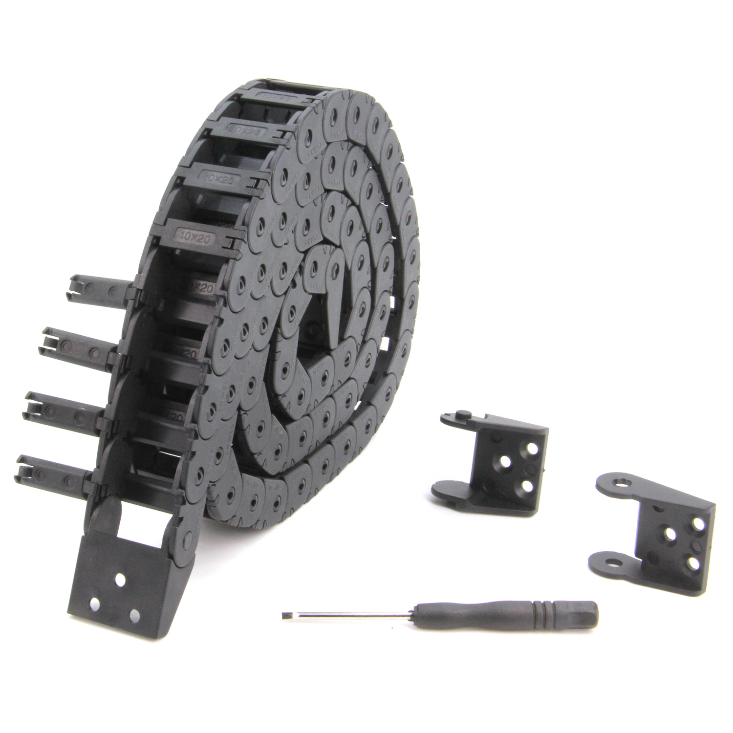 3D Printer Cable Chain - Corrente de arrasto de 10x20mm, comprimento