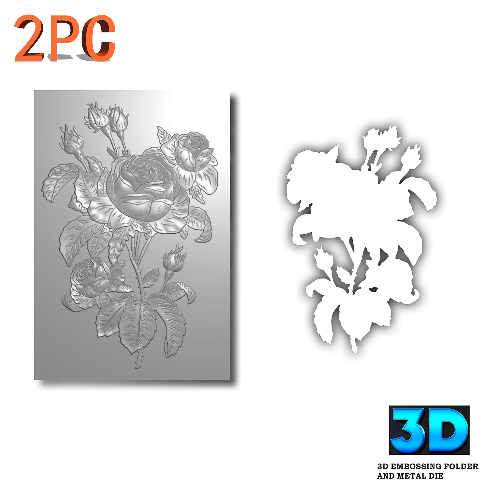 3D Printing Card - Conjunto de 2 Peças de Molde