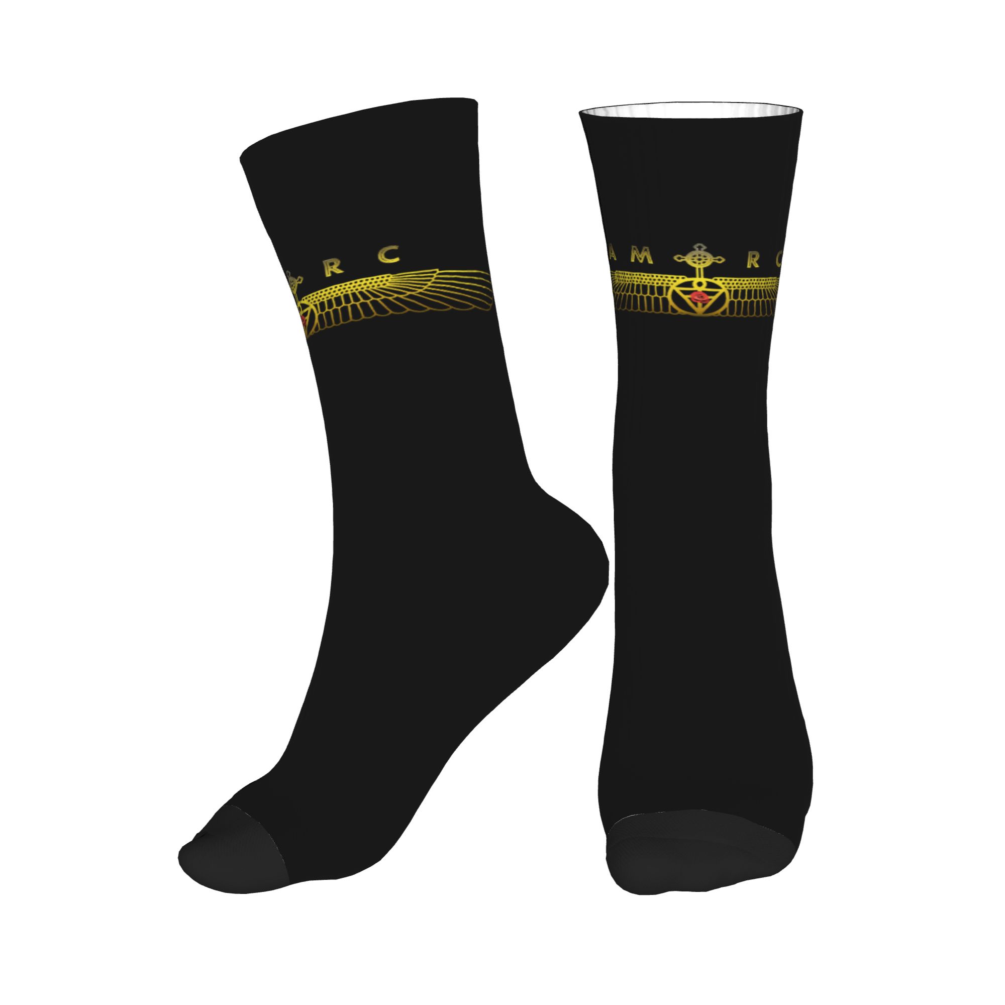 3D Printing Logo - Meias masculinas divertidas com logotipo AMORC,