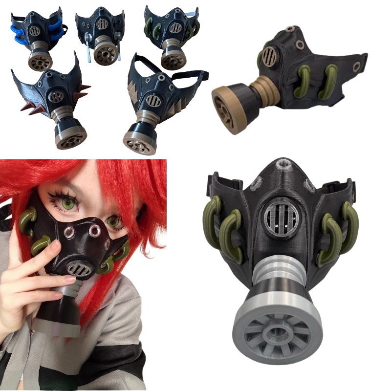 3D Printing Mask - Máscara de Gás Preta 3D Impressa