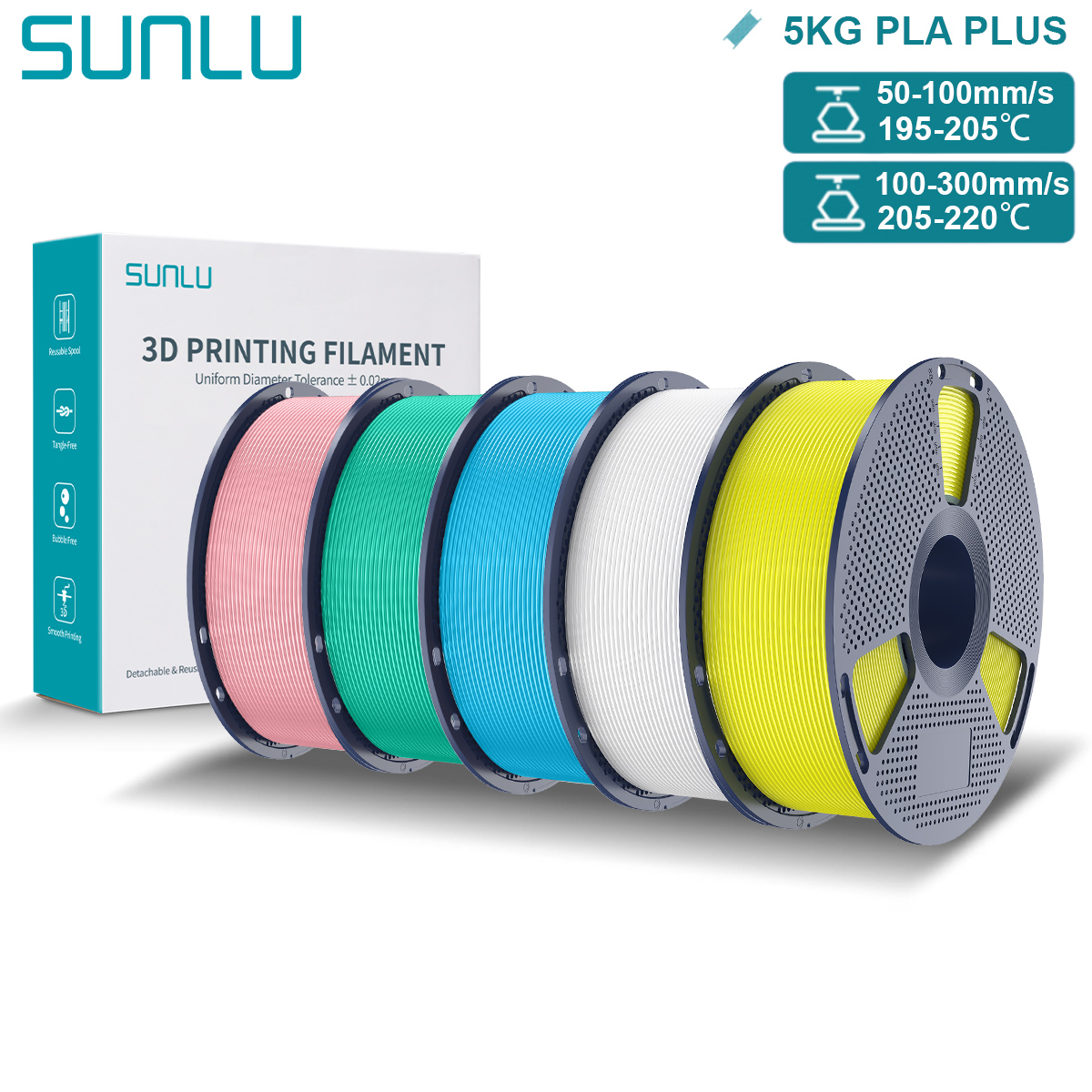 SUNLU PLA+ Filamento 3D 1.75mm - 3D Printing Fdm avaliação e preço
