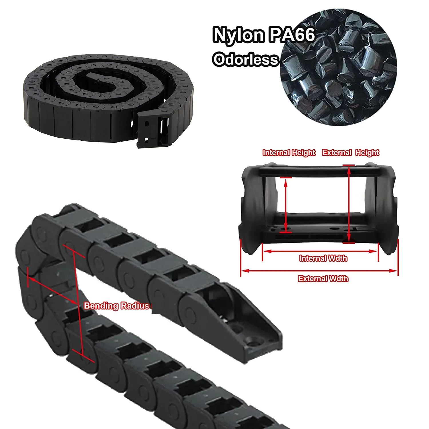 Cadeia de Arraste de Cabos (Dr - 3D Printer Cable Chain avaliação e preço