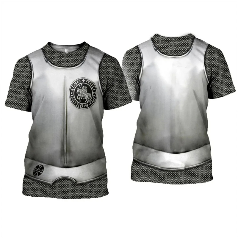 Camiseta gráfica dos Cavaleiro - 3D Printing Knight Armor avaliação e preço