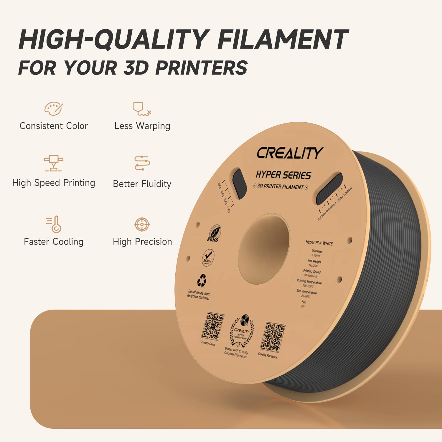 Filamento CREALITY Hyper PLA 1 - 3D Printing Fdm avaliação e preço
