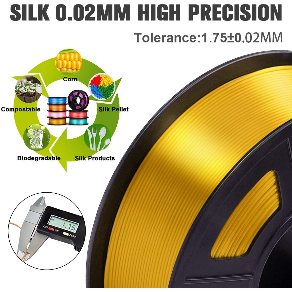 Filamento PLA Silk Gold para I - 3D Printing Fdm avaliação e preço
